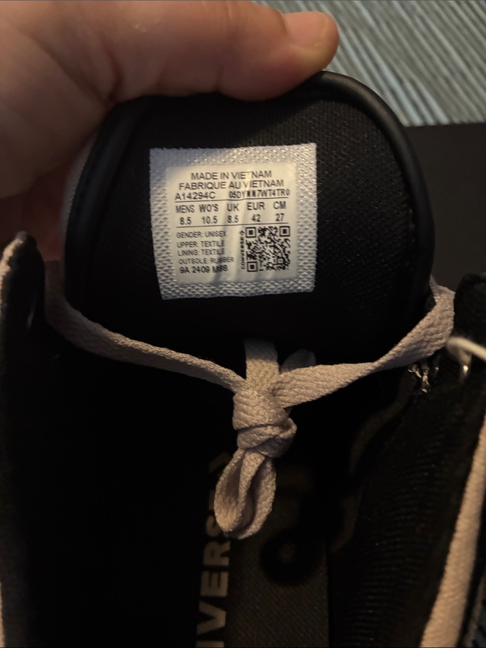Converse Beige and Black High-Top Sneakers - Picture 3 of 3